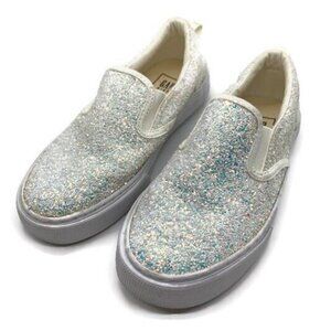GAP Kids Glitter Metallic Silver Sequin Slip on Shoes Girl: Size 11